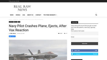 Fact Check: NO Evidence That Navy Pilot Crashed Aircraft Because They Received COVID-19 Vax Booster