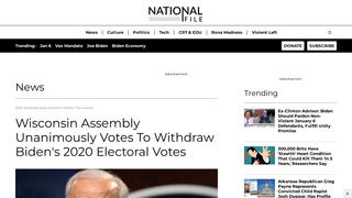 Fact Check: Wisconsin Assembly Did NOT Vote To Withdraw Joe Biden's Electoral Votes