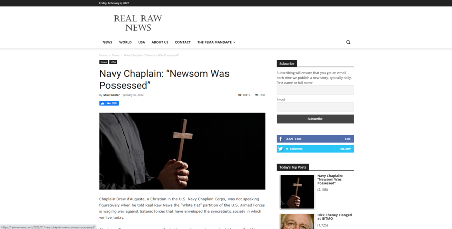 navy chaplin newsom Real Raw News article.PNG