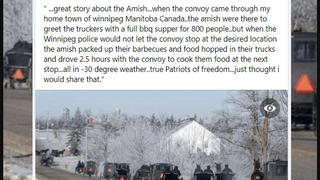 Fact Check: Mennonites In Photos Were Going To Church, But Some Hutterites DID Cook Dinner For Canadian Trucker Convoy