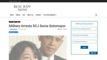 Fact Check: U.S. Military Did NOT Arrest Supreme Court Justice Sonia Sotomayor 