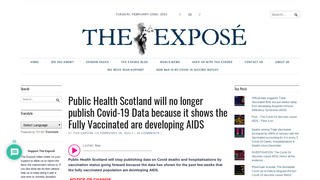 Fact Check: Public Health Scotland Did NOT Stop Publishing Weekly COVID Data Because 'Fully Vaccinated Are Developing AIDS' 