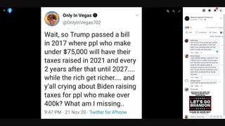 Fact Check: Trump Did NOT Pass Bill Raising Taxes In 2021 And Every Two Years Until 2027