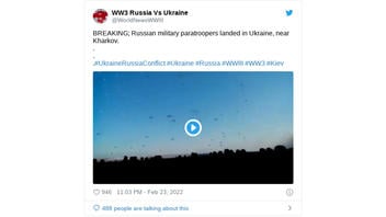 Fact Check: Video Does NOT Show Russian Paratroopers Landing in Ukraine