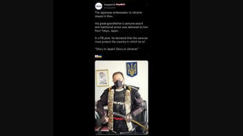 Fact Check: Photo Does NOT Show Japanese Ambassador To Ukraine Dressed As Samurai