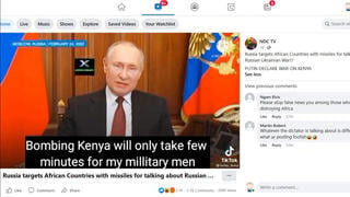 Fact Check: Putin Did NOT Declare War On Kenya, Did NOT Target African Countries For Talking About Russia's War With Ukraine