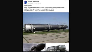 Fact Check: Russia Did NOT Unveil New Nuclear Weapon Called 'Satan 2' In 2022 - It's From 2016