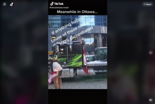 Fact Check: Canadian Government Did NOT Plant Dumpster Full Of Rocks To Provoke Violence At 'Freedom Convoy'