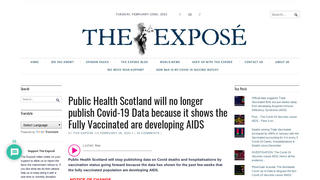 Fact Check: Public Health Scotland Did NOT Stop Publishing Weekly COVID Data Because 'Fully Vaccinated Are Developing AIDS' 