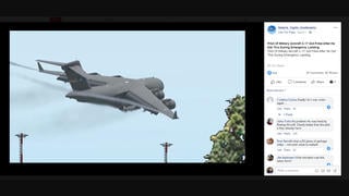 Fact Check: Video Does NOT Show 'Pilot Of Military Aircraft C-17' Failed Emergency Landing -- It's Digital Simulation