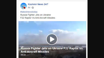 Fact Check: NO F-22 Raptors Over Ukraine