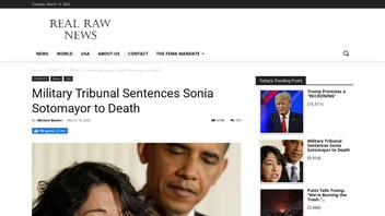 Fact Check: Supreme Court Justice Sonia Sotomayor Was NOT Sentenced To Death At Guantanamo Bay
