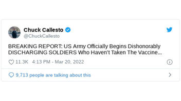 Fact Check: The U.S. Army Is NOT Dishonorably Discharging Soldiers Who Haven't Taken COVID-19 Vaccine