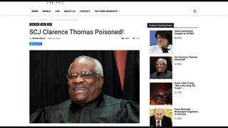 Fact Check: NO Evidence Clarence Thomas Was Poisoned -- He Was Diagnosed With An Infection