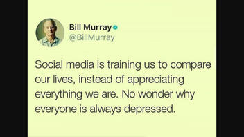 Fact Check: Bill Murray Did NOT Tweet About Social Media And Depression