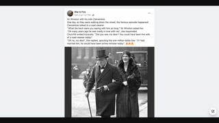 Fact Check: Clementine Churchill Did NOT Say Her Road-Cleaner Ex Would Have Been Prime Minister If She Had Married Him