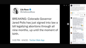Fact Check: New Colorado Bill Does NOT Expand Abortion Limits -- It Only Codifies The State's Existing Reproductives Rights Including No Gestational Time Limit