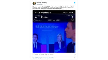 Fact Check: NO Election Fraud On French TV Station Showing Macron Behind 217,571 Against Le Pen -- It Was Software Glitch