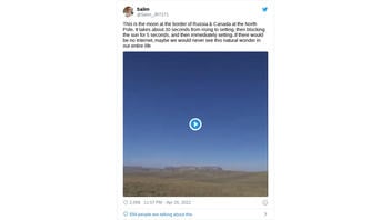 Fact Check: Video Does NOT Show 'Moon At The Border Of Russia And Canada At The North Pole'-- It's Computer-Generated Art