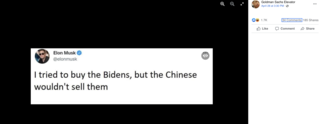 Fact Check: Elon Musk Did NOT Tweet 'I Tried To Buy The Bidens, But The Chinese Wouldn't Sell Them'