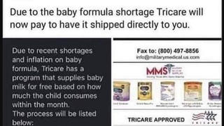 Fact Check: Tricare Will NOT Now Pay To Ship Baby Formula To All Beneficiaries -- Only By Doctor's Order