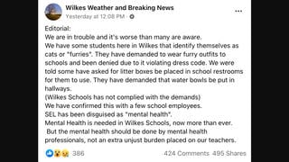 Fact Check: Students In North Carolina NOT Identifying As 'Furries,' Asking For Litter Boxes In School Restrooms