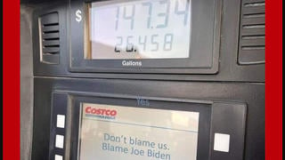Fact Check: Costco Digital Gas Pump Screen Did NOT Display 'Blame Joe Biden' Message -- It's An Altered Image