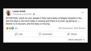 Fact Check: Newborn NOT Stolen from 'Magee Hospital' 