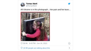 Fact Check: This Picture Of A Crying Girl Does NOT Show The Consequences Of Russia's 2022 Invasion Of Ukraine