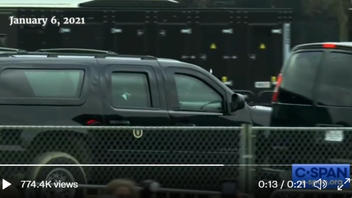 Fact Check: SUV Trump Was Riding In Did NOT Have Glass Partition Blocking Him From Steering Wheel On January 6, 2021