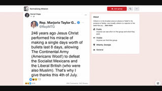Fact Check: NO Evidence Rep. Marjorie Taylor Greene Tweeted About Socialist Mexicans, Liberal British On July 4, 2022