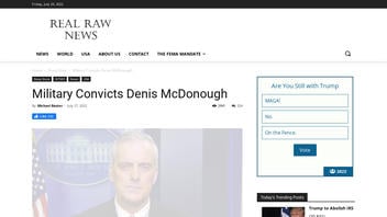 Fact Check: Military Did NOT Convict, Vote To Execute Secretary Of Veterans Affairs Denis McDonough