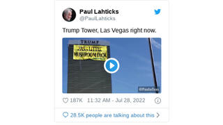 Fact Check: Greenpeace Did NOT Place Banner On Trump Tower In Las Vegas On July 28, 2022