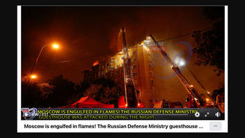 Fact Check: This Video Does NOT Show Russian Defense Ministry Guesthouse Being Attacked