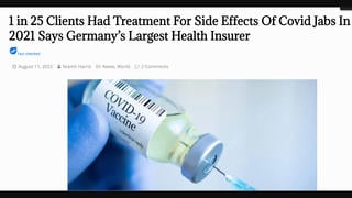 Fact Check: 1 In 25 Clients Of Germany's Largest Health Insurer Were NOT Treated For COVID Vaccine Side Effects In 2021