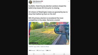 Fact Check: Video Does NOT Show Clark County, Washington, Election Workers Illegally Closing Ballot Drop Boxes Before Official Time