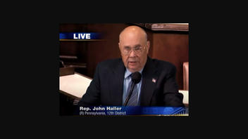 Fact Check: Video Does NOT Show 'Rep. John Haller' Reading Anti-Terrorism Bill With Repeated 'Classified' Parts -- It's Old Satire