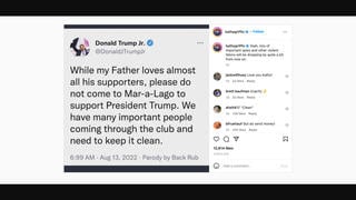 Fact Check: Donald Trump Jr. Did NOT Tweet "Do Not Come To Mar-A-Lago" On August 13, 2022