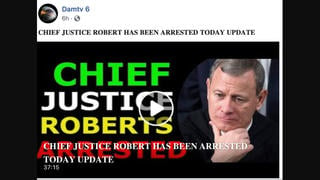 Fact Check: NO Evidence 'Chief Justice John Robert' Was Arrested As Of August 23, 2022
