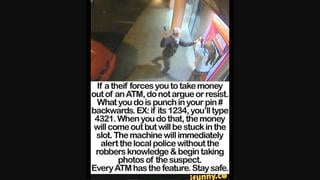 Fact Check: Entering ATM PIN Number Backward Does NOT Alert Police To ATM Crime