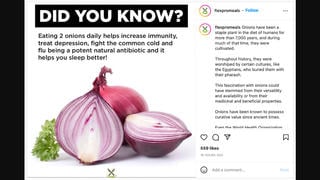 Fact Check: Onions Do NOT Treat Depression