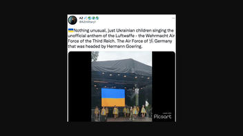 Fact Check: Video Does NOT Show Ukrainian Children Singing the Unofficial Anthem of the Luftwaffe