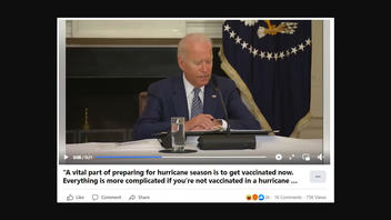 Fact Check: Joe Biden Did NOT Advise Americans To Get COVID Vaccine Ahead Of Hurricane Ian
