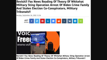 Fact Check: Fox News Did NOT Revisit 'Whitehat Military Sting Operation' Theory -- Just Reported On Ginni Thomas' Texts