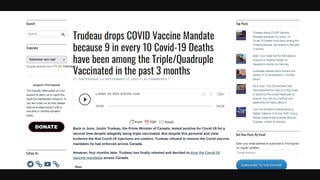 Fact Check: Trudeau Did NOT Drop Vaccine Mandate Because 9 In Every 10 COVID-19 Deaths Have Been Among the Vaccinated