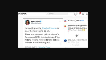 Fact Check: Nancy Pelosi Did NOT Demand To Remove From Circulation The Non-Existent 'New Trump $2 Bill'