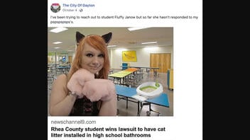 Fact Check: A Tennessee Student Did NOT Win A Lawsuit 'To Have Cat Litter Installed In High School Bathrooms'