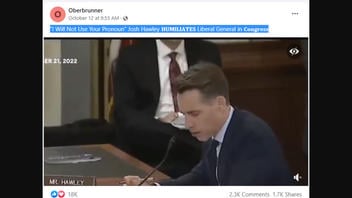 Fact Check: Sen. Josh Hawley Did NOT Refuse To Use 'Liberal General's' Pronoun In Congress