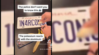 Fact Check: Rubbing A Banana On License Plate Does NOT Render Plate Unreadable By Traffic Cameras -- Satirical Video Edit