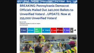 Fact Check: Democratic Officials in Pennsylvania Did NOT Mail Out 255,000 Ballots To Unverified Voters -- They Were Mail-In Ballot Applications